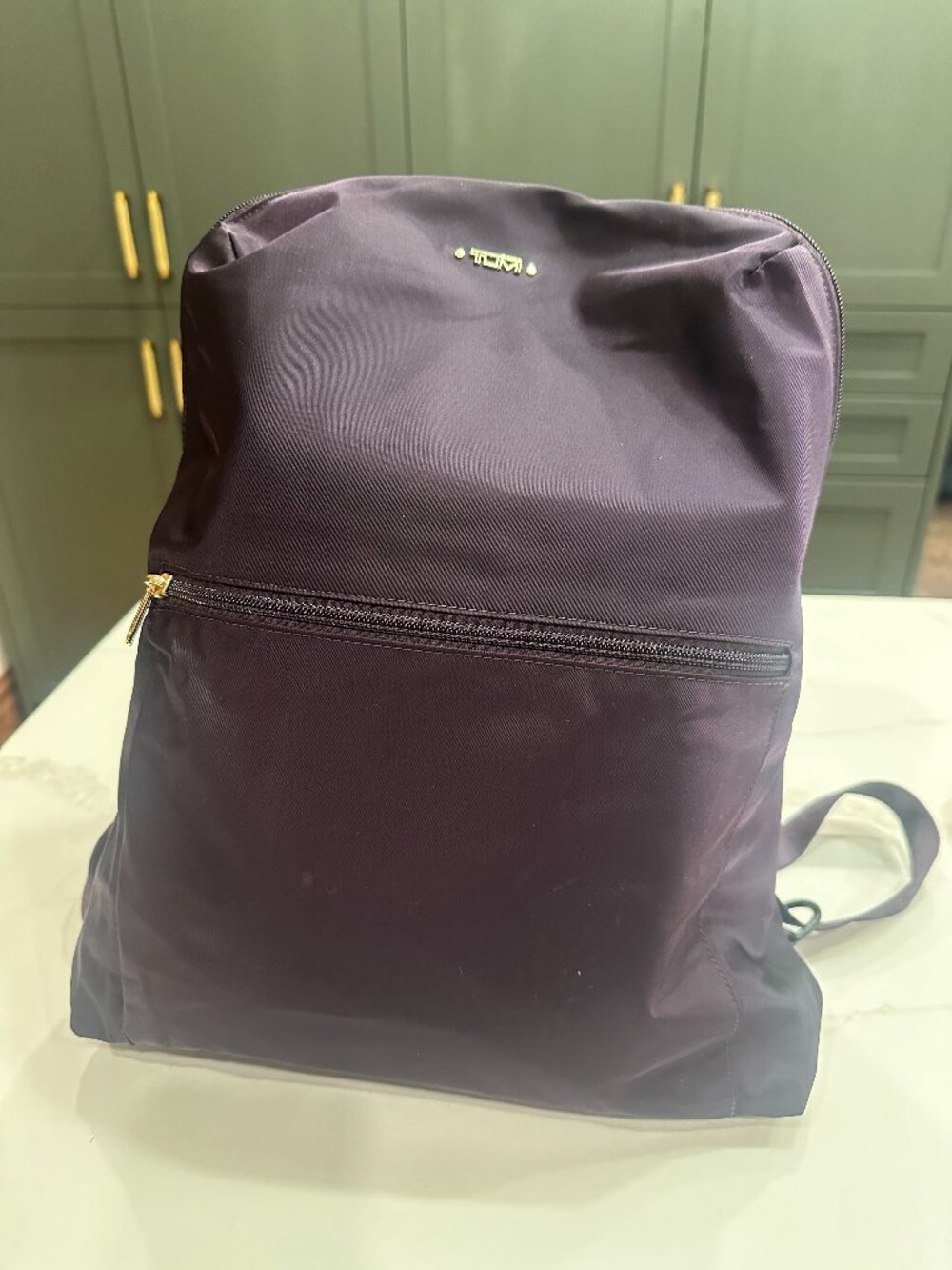 Tumi Purple Iridescent Lightweight Nylon Backpack